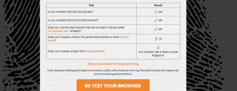 Browser Fingerprinting Test image